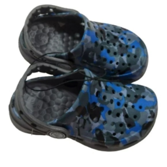 Joybees Kids Active Clog Sandal Toddler Baby Water Shoes Blue Camo 4/5 NWT - Picture 1 of 6